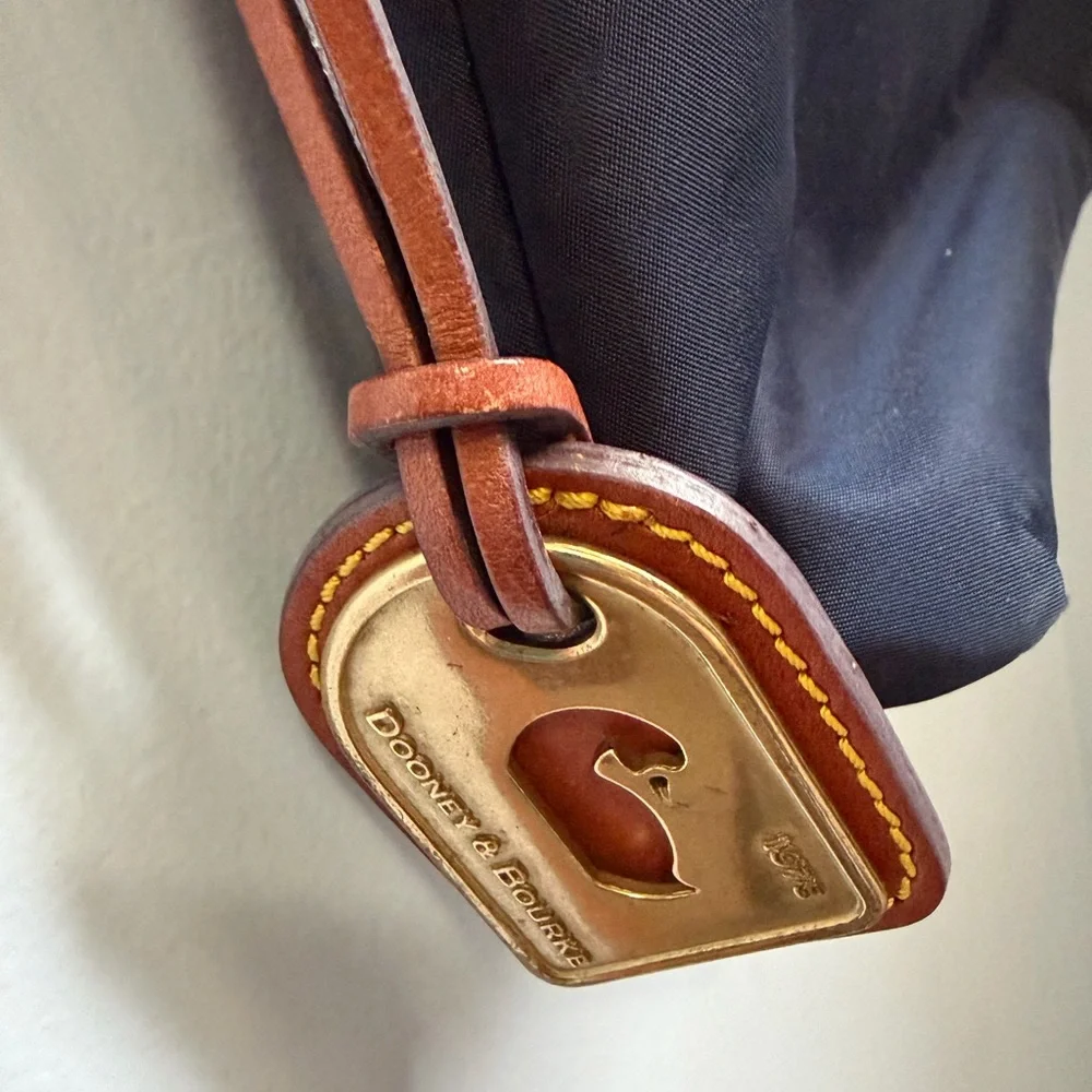 Dooney & Bourke Navy and Brown Crossbody Bag - Picture 3 of 4